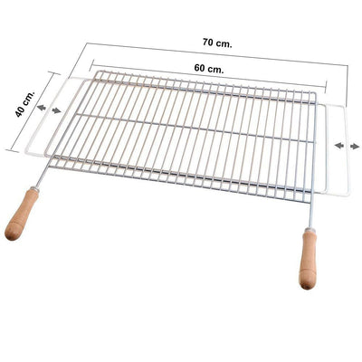 Parrilla Barbecue Extendable 60X40CM Steel Zincado — image 1