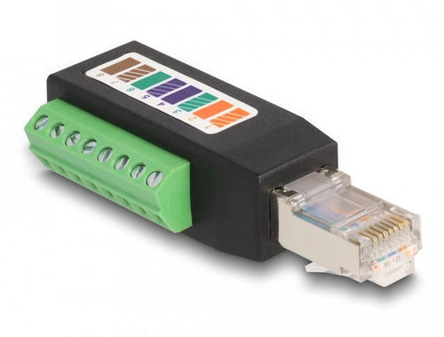 Delock RJ45 Connector Male CAT.5E a Terminalblock Adapter 90° Angulado — image 1