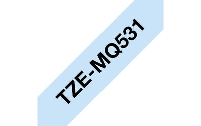 Brother TZE-MQ531 Tape Printer Labels Black Sobre Blue — image 1