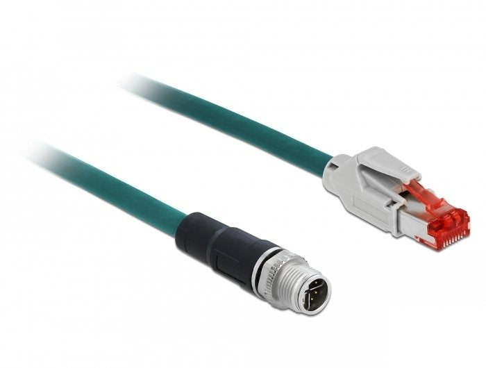 Delock Netzwerkcable M12 X-kodiert 8 Pin Zu RJ45 Plug Pvc 1M