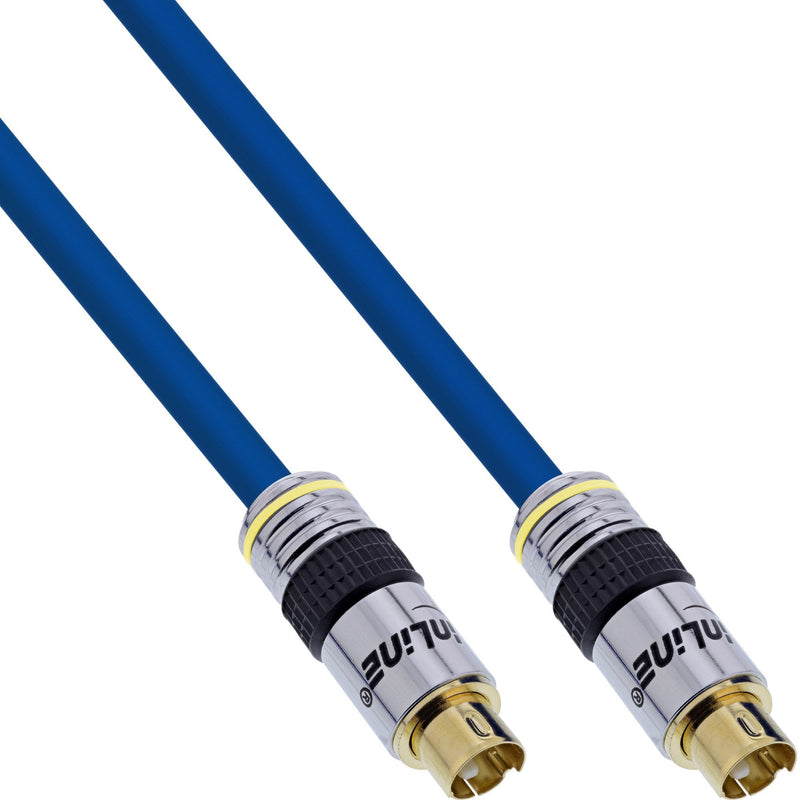 Inline Cable Video S-vhs Premium Mini Din 4 Pines Male a Male 2M