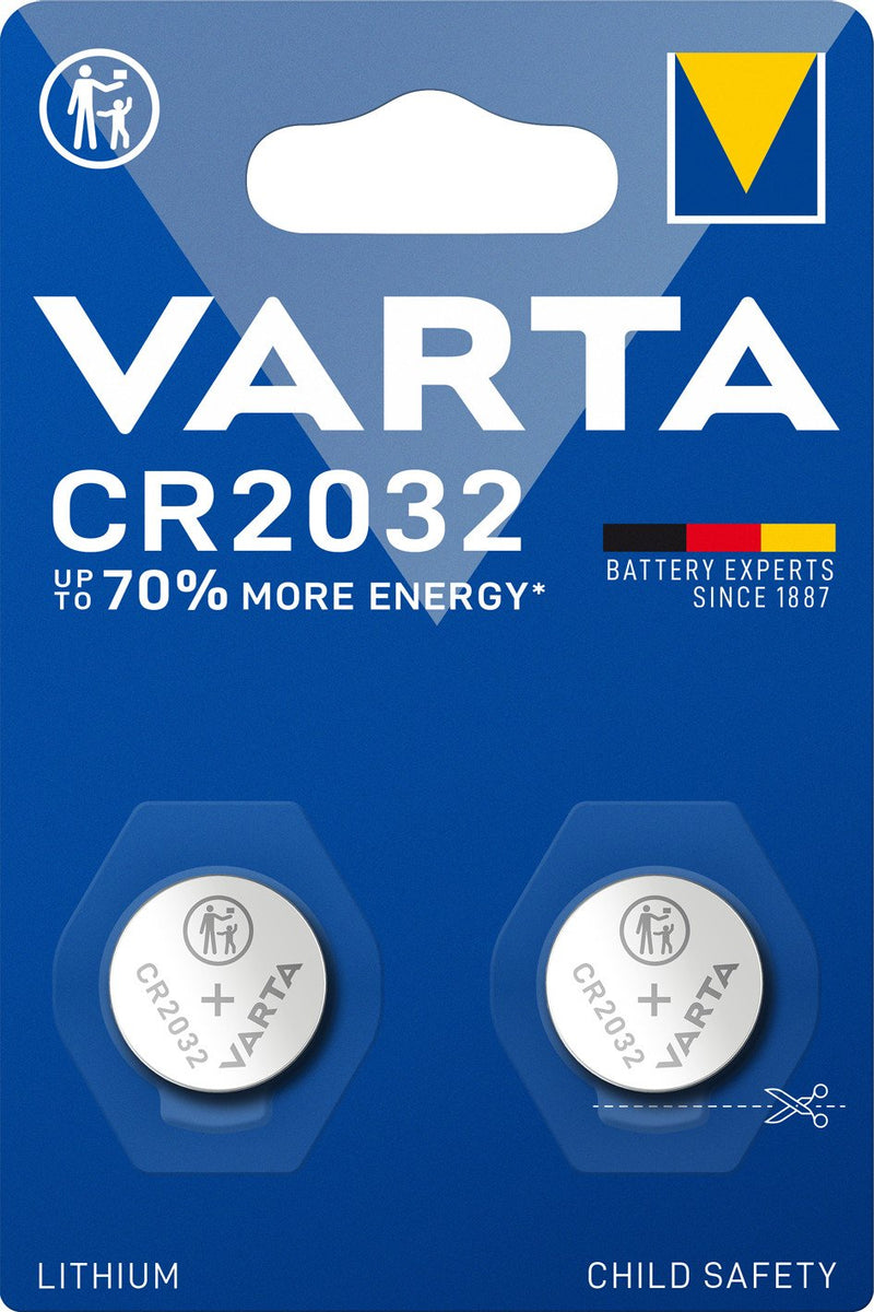 Varta Battery Button Litio 3V Electronics CR2032, 10 Blister With 2 Units Cada Uno
