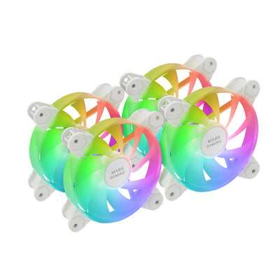 Mars Gaming Pack 3 Fans PC MF-4A 12CM ARGB White — image 1