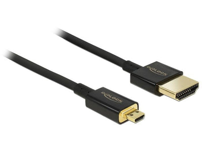 Delock HDMI Cable Ethernet a -micro D M/M 2.00M 3D 4K Sli — image 1