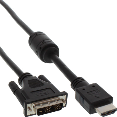 Inline Cable Hdmi-DVI 19 Pines Male a 18 + 1 Male + Inductancia Ferrita Black 1,5M — image 1