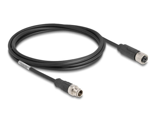 Delock 80861 Cable M12 Codificado X 8 Pin Male a Female Pvc 2M — image 1
