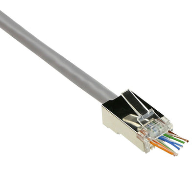 RJ45 (8P 8C) CAT.6 Easyconnect Shielded Modulaire Connector For Round Cable With Solid Or Stranded Conductors — image 1