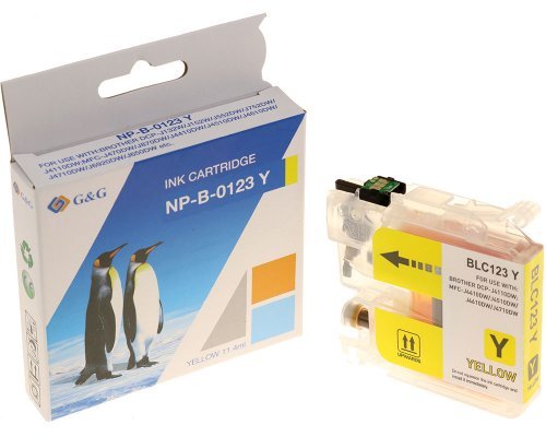 G&g Ink Cartridge Compatible With Brother LC-123Y Yellow