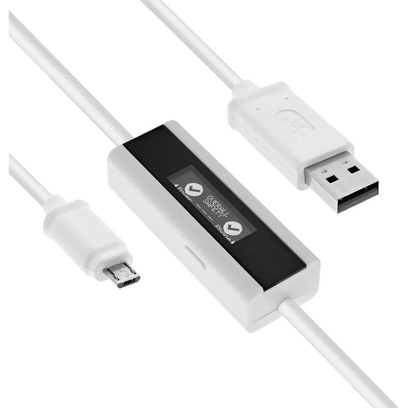 Inline USB Smart Control, Multímetro, Monitoreo Charging USB Cable a Micro-b With Screen 1M
