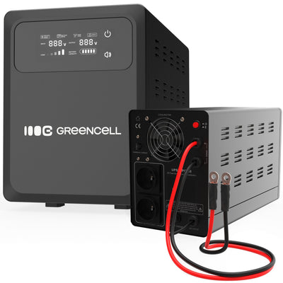 Green Cell UPSLPPC500 UPS Avr UPS 800VA 500W Powercore 12 Vdc With Screen LCD — image 1