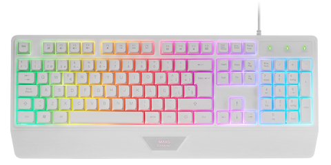 Mars Gaming Keyboard MK124PT H-mech Frgb Rainbow Portuguese Colour White — image 1