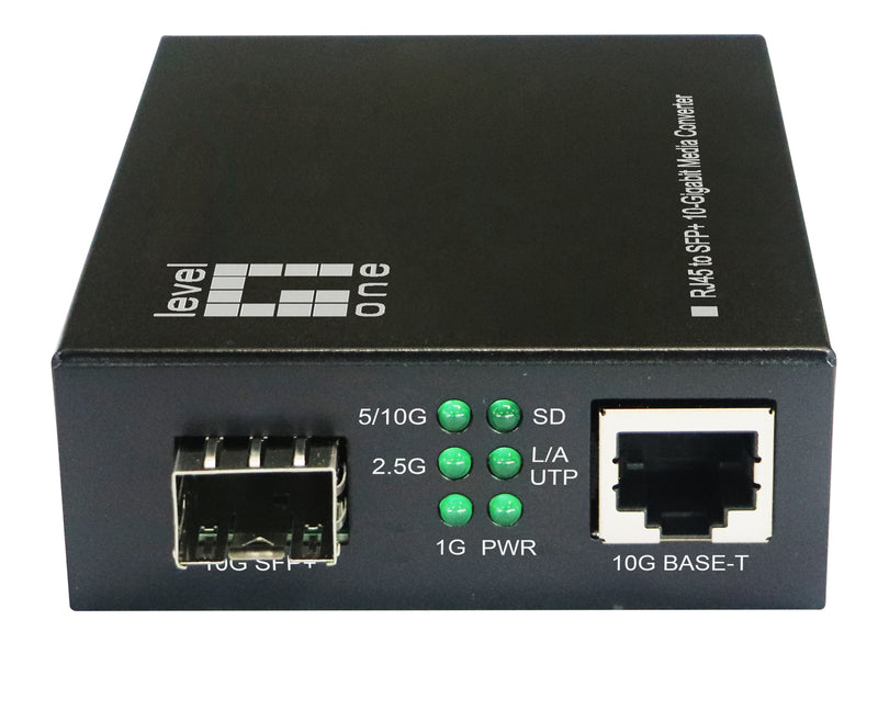 Convertidor Medio Levelone GVT-2051 10000 Mbit/S Black