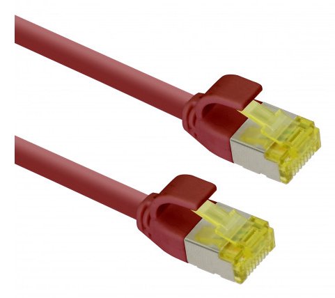 Helos Ultra Slim Network Cable S/FTP CAT.6A Red 7,5M