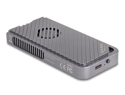 Delock Housing Hard Drive M.2 NVMe USB 40Gbps Estilo Gaming Grey Without Tools With LED And Fan 42025 — image 1