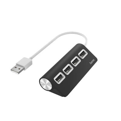 Hama USB Hub With 4 Ports USB 2.0 480 Mbit/S Black — image 1