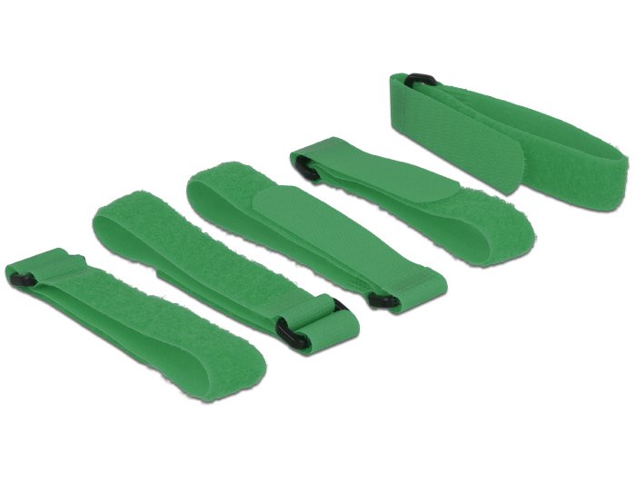 Delock Klett-brida Cables L 300MM X B 20MM 5 Units With Schlaufe Green