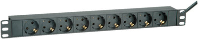 48,26CM 19PULGADAS Power Strip Plugs 9VÍAS Black 2M — image 1