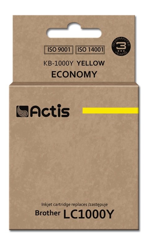 Actis Ink KB-1000Y (reemplazo Brother LC1000Y / LC970Y - Standard - 36ML - Yellow