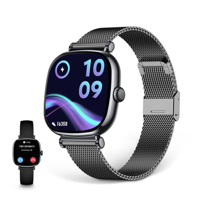 Ksix Iria Black Smartwatch 1.7 2 Straps Metal + Silicone — image 1