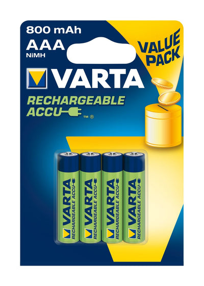 Varta Battery Rechargeable Accu Aaa LR03 800MAH Pack 4UNI — image 1