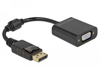 Delock Adapter DisplayPort 1.2 Male a VGA Female Passiv Black — image 1