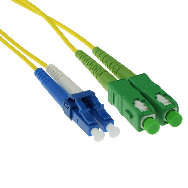1 Meter Lszh Singlemode 9 125 OS2 Fiber Patch Cable Duplex With Sc Apc And Lc Upc Connectors