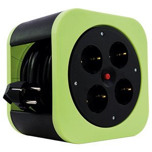 Rev Base Múltiple 10M 4 Salidas AC Indoor Black Green