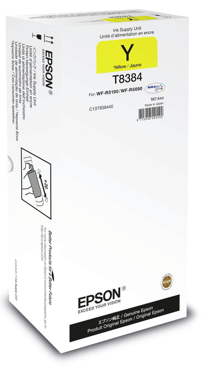 Epson Genuine Ink T8384 167.4ML Yellow Recharge Ink — image 1