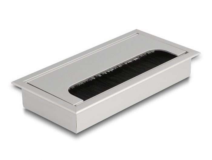 Delock Pasacables Assembly Empotrado Desk With Brush 160 X 80 X 28MM Silver