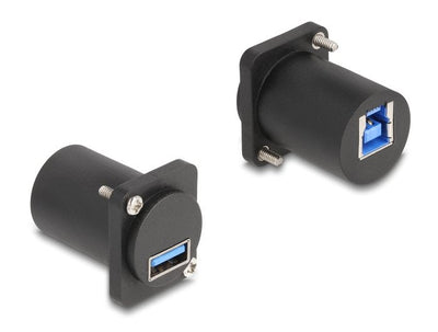 Delock 88108MÓDULO Type-d USB 5Gbps Tipo-a Female a Tipo-b Female With Screws Black — image 1