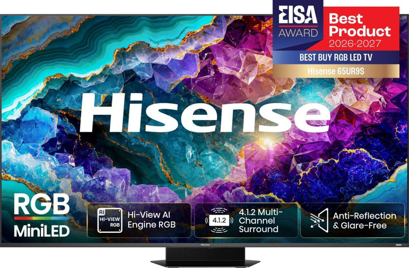 TV Hisense 65 (3840X2160) 65UR9DS Smart TV 4K RGB Miniled 6MS 170HZ HDMI USB-C LAN Hdr VESA Wi-Fi Bluetooth Bl