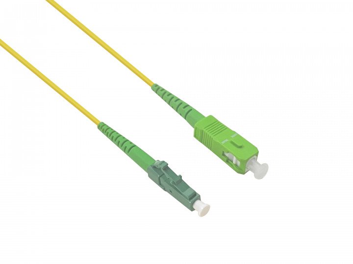 Helos Lwl Network Cable OS2 Simplex 2,0MM Sc/Apc-lc-apc 9/125?M Yellow 0,5M Lszh