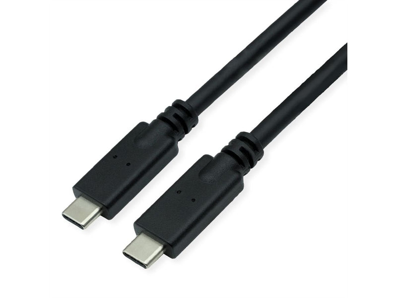 Roline USB 3.2 Gen 2 Kompatibles Cable C-c, St St, 4K UHD-1, 10GBIT S, Emark, 100W, Black 5M
