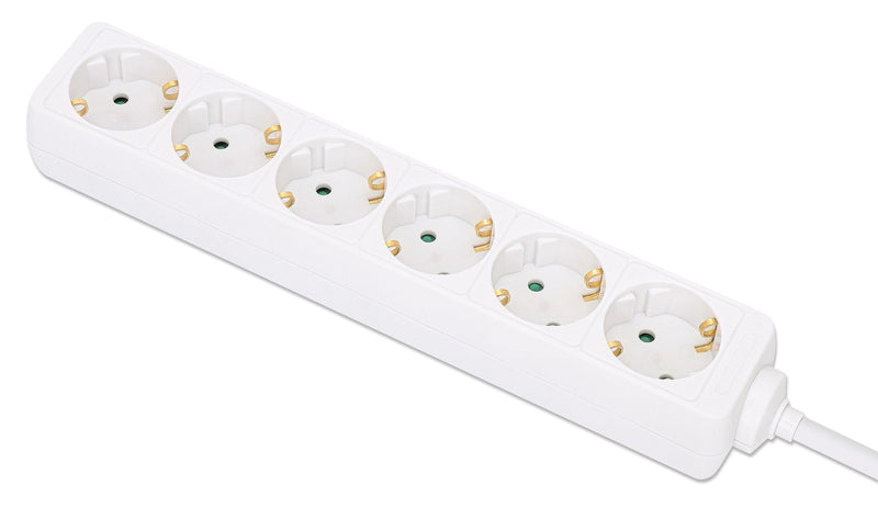 Manhattan 168304 Base Múltiple 2M 6 Salidas AC Indoor White