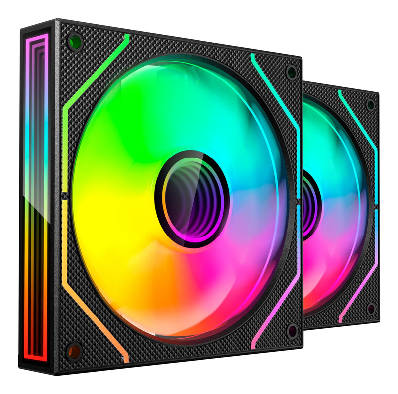 Mars Gaming Kit 2 Fans Auxiliar MF-3D Pro Black Div Class'especificaciones'. 2X Fans 120MM / ARGB / Control Re