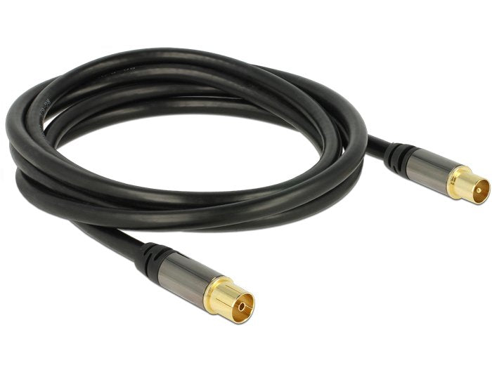 Delock Cable Antenna IEC Male IEC Female RG-6/U 2M Black