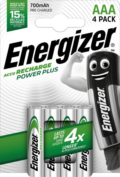 Energizer Battery Rechargeable Power Plus HR03 700MAH Aaa Pack 4 — image 1