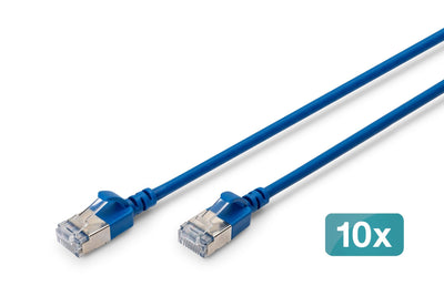 Digitus Network Cable CAT.6A F/FTP Slim 5M Blue 10 Units — image 1