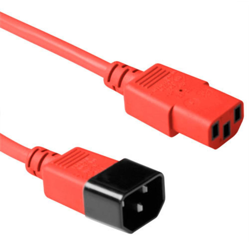 Powercord C13 - C14 Red 5M