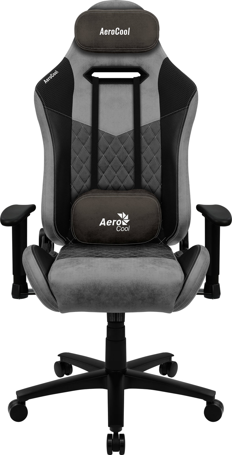 Aerocool Chair Gamer Dukebk Ash Black Frame Steel Mecanismo Mariposa Respaldo Adjustable Balanceo Piston Gas C