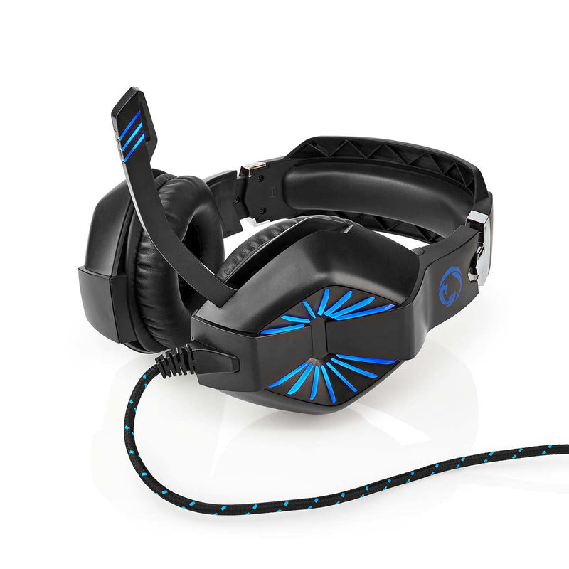 Nedis Headphones Gaming Supraaural Stereousb Type-a / 2X 3.5MM/ Micrfono 2.20M LED