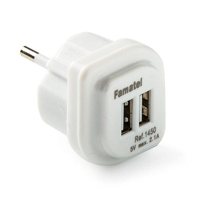 Adapter 2 USB-A 2,1A 5V White — image 1