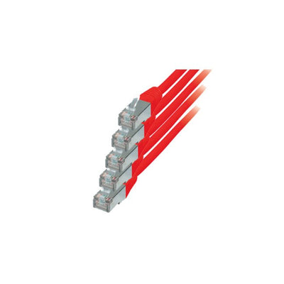 S-conn CAT.6, S/FTP 1M Network Cable Red CAT.6 S/FTP (s-STP) — image 1