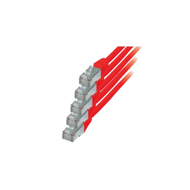 S-conn CAT.6, S/FTP 1M Network Cable Red CAT.6 S/FTP (s-STP)