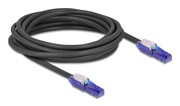 Delock RJ45 Network Cable CAT.6 UTP With 180° Winkelbaren Connectors Male Black 5M