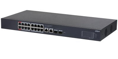 (CS4220-16GT-240) Dahua Switch PoE 16 Ports Gigabit + 2 Uplink Gigabit RJ45 + 2SFP Gigabit 240W Managed Cloud  — image 1