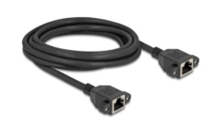 Delock Network Cable Alargador S FTP RJ45 Connector Female a RJ45 Connector Female CAT.6A Flache Version 3M Bl — image 1