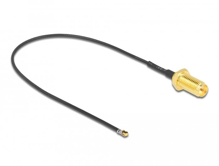 Delock Cable Antenna Rp-sma Connector Female Assembly a Mhf 4L Lk Connector Male 1.37 20CM Gewindelnge 10MM
