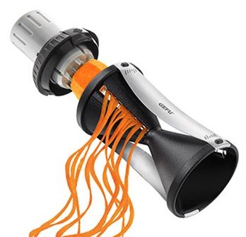 Gefu Spirelli 2.0 Rebanadora Manual Black Silver Plastic Steel Inoxidable