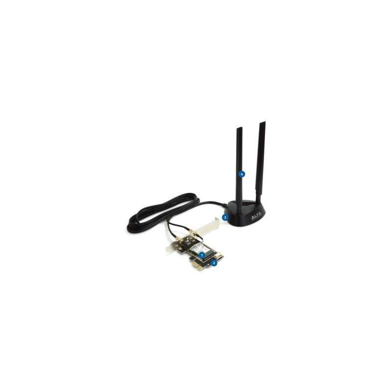 Alfa Network AIT-AX210-EX - Card Wireles Pci-express, Wi-Fi 6, 802.11AX Tribanda (6E/5/2,4GHZ), Bluetooth 5.2,